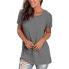 imageSaloogoe Womens Loose Fit Tshirts Short Sleeve Summer Tops Casual Workout Yoga Tunic T Shirts Tops02grey
