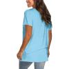 imageSaloogoe Womens Loose Fit Tshirts Short Sleeve Summer Tops Casual Workout Yoga Tunic T Shirts Tops02lake Blue