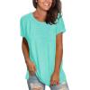 imageSaloogoe Womens Loose Fit Tshirts Short Sleeve Summer Tops Casual Workout Yoga Tunic T Shirts Tops02lake Green