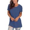 imageSaloogoe Womens Loose Fit Tshirts Short Sleeve Summer Tops Casual Workout Yoga Tunic T Shirts Tops02navy Blue