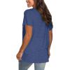 imageSaloogoe Womens Loose Fit Tshirts Short Sleeve Summer Tops Casual Workout Yoga Tunic T Shirts Tops02navy Blue