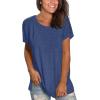 imageSaloogoe Womens Loose Fit Tshirts Short Sleeve Summer Tops Casual Workout Yoga Tunic T Shirts Tops02navy Blue