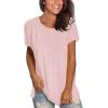 imageSaloogoe Womens Loose Fit Tshirts Short Sleeve Summer Tops Casual Workout Yoga Tunic T Shirts Tops02pink