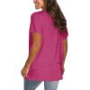 imageSaloogoe Womens Loose Fit Tshirts Short Sleeve Summer Tops Casual Workout Yoga Tunic T Shirts Tops02rose Red