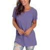 imageSaloogoe Womens Loose Fit Tshirts Short Sleeve Summer Tops Casual Workout Yoga Tunic T Shirts Tops02taro Purple