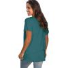 imageSaloogoe Womens Loose Fit Tshirts Short Sleeve Summer Tops Casual Workout Yoga Tunic T Shirts Tops02teal Blue