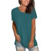 imageSaloogoe Womens Loose Fit Tshirts Short Sleeve Summer Tops Casual Workout Yoga Tunic T Shirts Tops02teal Blue