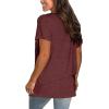 imageSaloogoe Womens Loose Fit Tshirts Short Sleeve Summer Tops Casual Workout Yoga Tunic T Shirts Tops02wine Red