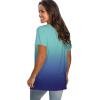 imageSaloogoe Womens Loose Fit Tshirts Short Sleeve Summer Tops Casual Workout Yoga Tunic T Shirts Tops03gradient Blue