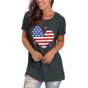imageSaloogoe Womens Loose Fit Tshirts Short Sleeve Summer Tops Casual Workout Yoga Tunic T Shirts Tops03printing 4th of July Flag 1