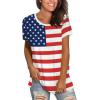 imageSaloogoe Womens Loose Fit Tshirts Short Sleeve Summer Tops Casual Workout Yoga Tunic T Shirts Tops03printing 4th of July Flag 2