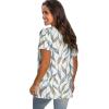 imageSaloogoe Womens Loose Fit Tshirts Short Sleeve Summer Tops Casual Workout Yoga Tunic T Shirts Tops03printing Multi Leaf