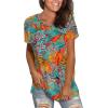 imageSaloogoe Womens Loose Fit Tshirts Short Sleeve Summer Tops Casual Workout Yoga Tunic T Shirts Tops03printing Vacation Coconut Tree