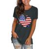 imageSaloogoe Womens Loose Fit Tshirts Short Sleeve Summer Tops Casual Workout Yoga Tunic T Shirts Tops03printing 4th of July Flag 1