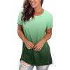 imageSaloogoe Womens Loose Fit Tshirts Short Sleeve Summer Tops Casual Workout Yoga Tunic T Shirts Tops03gradient Green