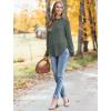 imageSaloogoe Sweaters for Women Long Sleeve Shirts Fall Outfits 2025 Tunic Tops Loose Fit Crewneck Color Block Ribbed CollarGreen