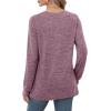imageSaloogoe Long Sleeve Shirts for Women Dressy Casual Tops Pleated Front Lightweight SweatersPurple