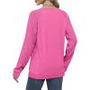 imageSaloogoe Sweatshirts for Women Crewneck Cable Knit Sleeve Sweaters Lightweight Fashion 2025Jhot Pink