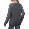 imageSaloogoe Sweatshirts for Women Crewneck Cable Knit Sleeve Sweaters Lightweight Fashion 2025Kgrey