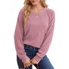 imageSaloogoe Sweatshirts for Women Crewneck Cable Knit Sleeve Sweaters Lightweight Fashion 2025Kpink
