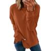 imageSaloogoe Womens Casual Loose Fit Sweatshirt Trendy Tops Crewneck Side Split Long Sleeve Shirts