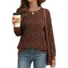 imageSaloogoe Sweatshirts for Women Crewneck Long Sleeve Loose Fit Tops Color Block Ribbed Trim Fashion 2025Gpattern Leopard