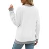 imageSaloogoe Sweatshirts for Women Crewneck Long Sleeve Loose Fit Tops Color Block Ribbed Trim Fashion 2025Gwhite